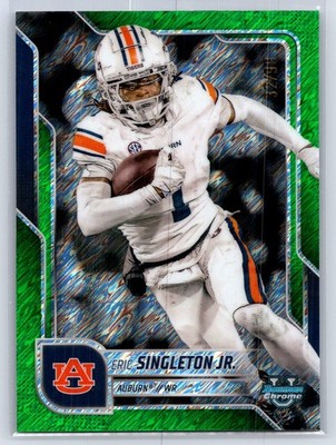 2025 Bowman Chrome University Eric Singleton Jr. Green Shimmer Refractor #/99