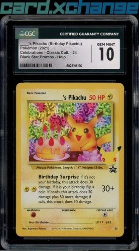 Celebrations: Classic Collection #24/53 ______'s Pikachu CGC 10