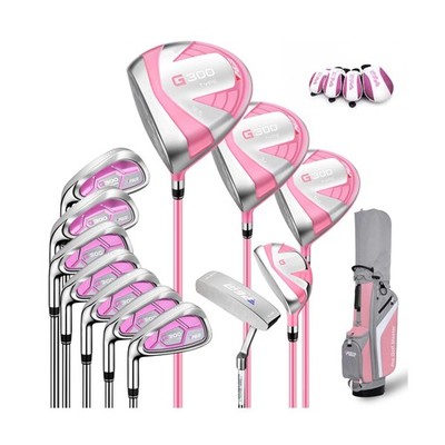 PGM Women's Left Handed Golf Club Set with 12 Clubs - 1 Titanium