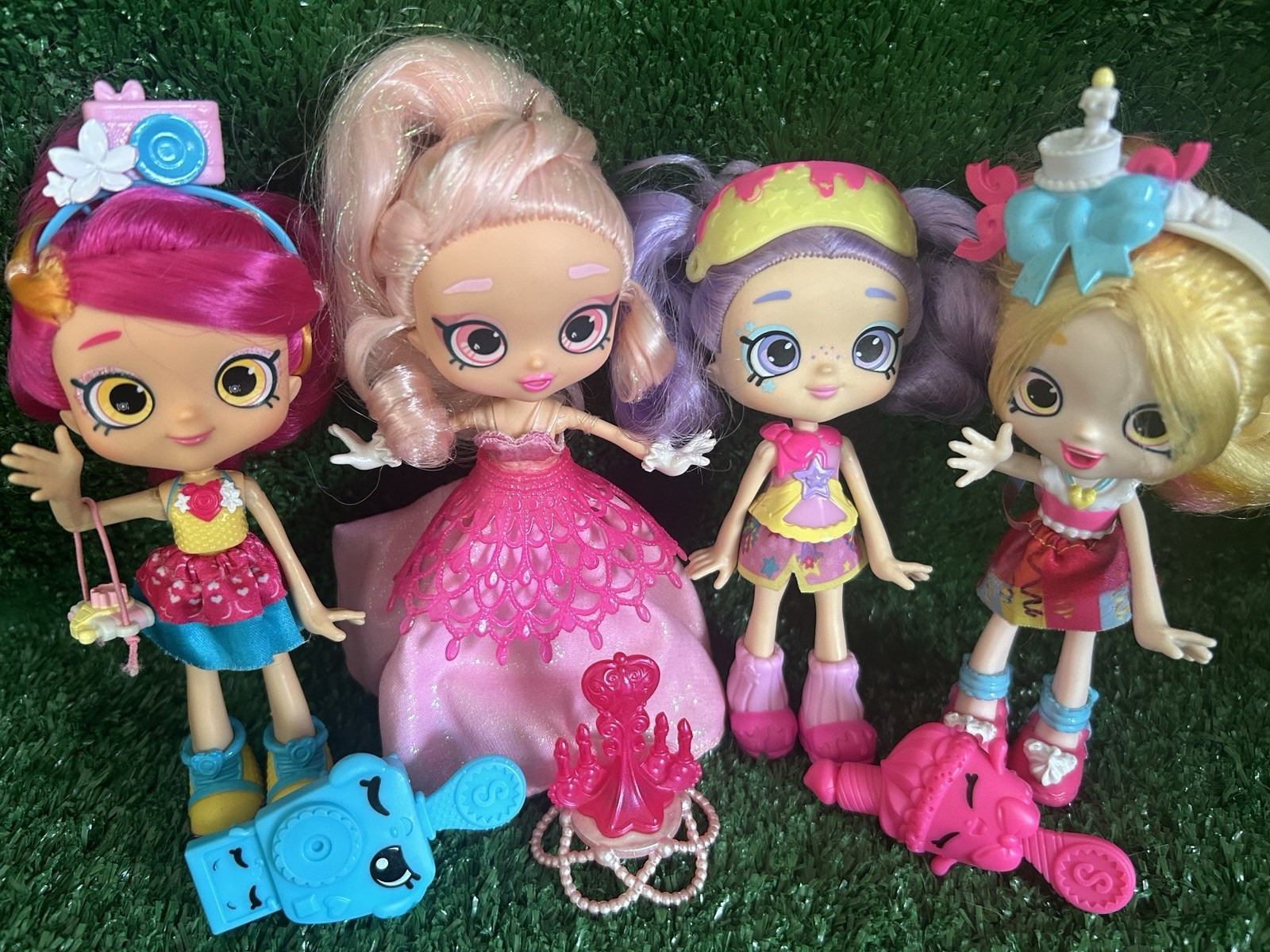 🩷 Shopkins Shoppies Doll Lot Chandelia Zoe Zoom Makaella 