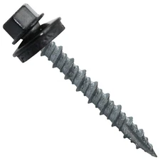 Metal Roofing Screws: (250) 10 x 1-1/2 Black Hex Head Sheet Metal Roof Screw. S