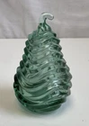 Fenton Art Glass RARE Heritage Green PEAR Trinket Covered Box Dish Vintage