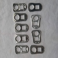200 Aluminum silver soda tabs/pop tabs for crafts Square head, 2-hole 