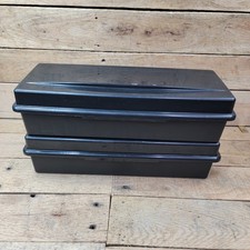 Lot 2 Fellows Cassette Tape Storage Case Holder Organizer Black