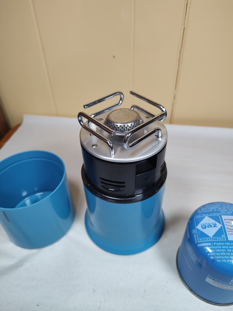 インスタフラム型ガスコンロ MADEinFrance キャンピングガス Vintage Camping Gaz Instaflam Portable Stove w/ Blue Case France
