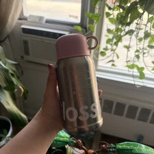 Glossier 16 oz. Classic Tumbler Thermos Exclusive Pink/Silver