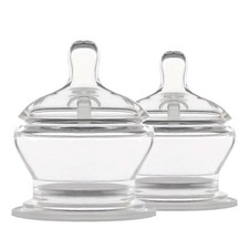 Stage 2 Medium Flow Anti Colic Silicone Baby Bottle Nipples 3 Mo 2 PCS