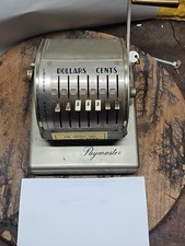 Paymaster Series X-550 7 Column Check Writer USA - Works, Has Key Vintage 