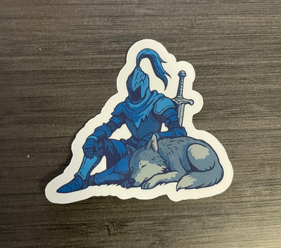 Dark Souls Stickers Gray Wolf Sif Seigmeyer of Catarina Solaire Sun You Chose