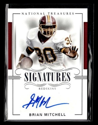 2017 National Treasures Brian Mitchell Signatures Autograph Auto /49 UX8096