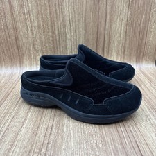 Easy Spirit Traveltime Clog Black Velvet and Suede Women's Size 9W