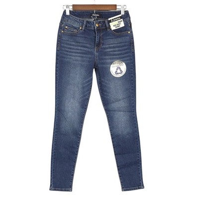 D.Jeans Jeans Skinny Mid Rise Dark Wash High Waist Blue Stretch Denim Womens 4