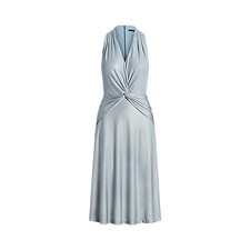 NEW Lauren Ralph Lauren Women's 10 Foil-Print Jersey Twist-Front Dress NWT $245