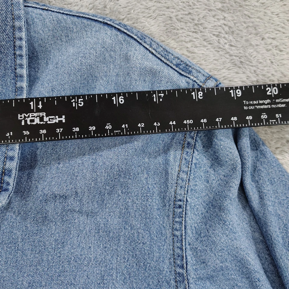 Ty Wear Vintage Blue Jean Duster Coat Women Shirt Dress Jacket Trenchcoat - Image 4 of 4