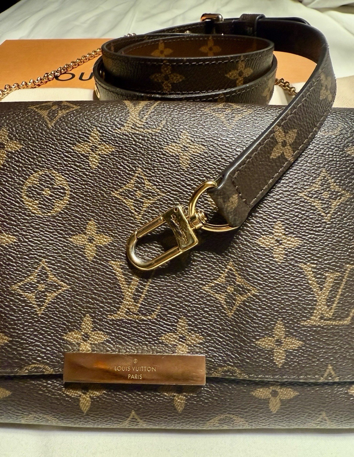 GORGEOUS Louis Vuitton FAVORITE MM Monogram Brown Canvas Bag image 2