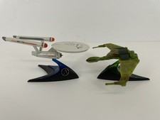 Star Trek USS Enterprise NCC-1701 Klingon Bird-of-Prey Spaceship Lot Mattel
