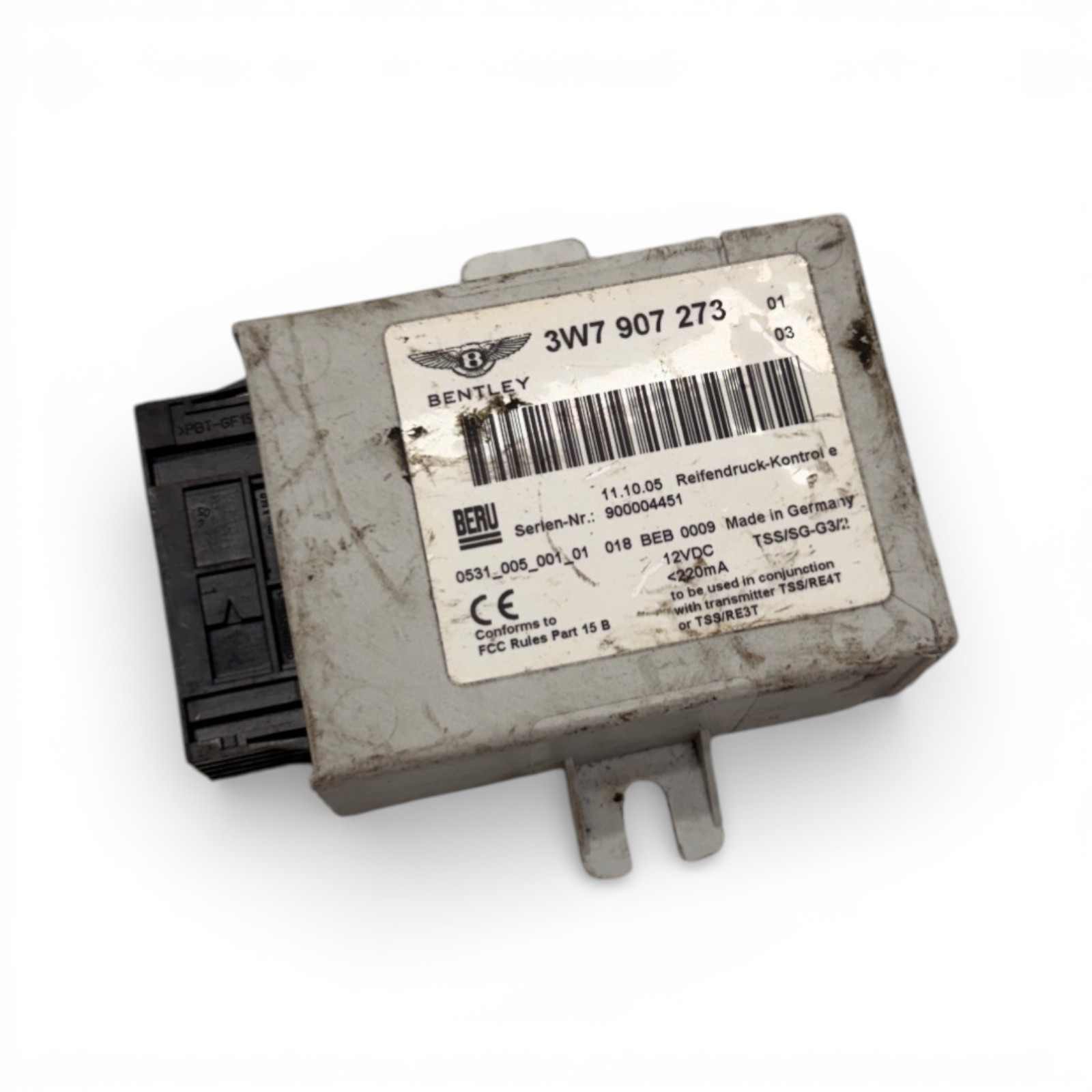 03-12 Bentley Continental GT GTC Tire Pressure Monitor Module TPMS OEM,3W7907273