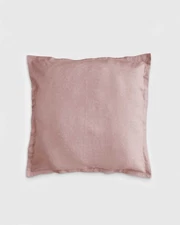Quince Home European Linen Euro Sham Dusty Mauve Bedding Standard