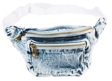 Funny Guy Mugs Premium Jean Fanny Pack - Retro Denim One Size, Acid Wash
