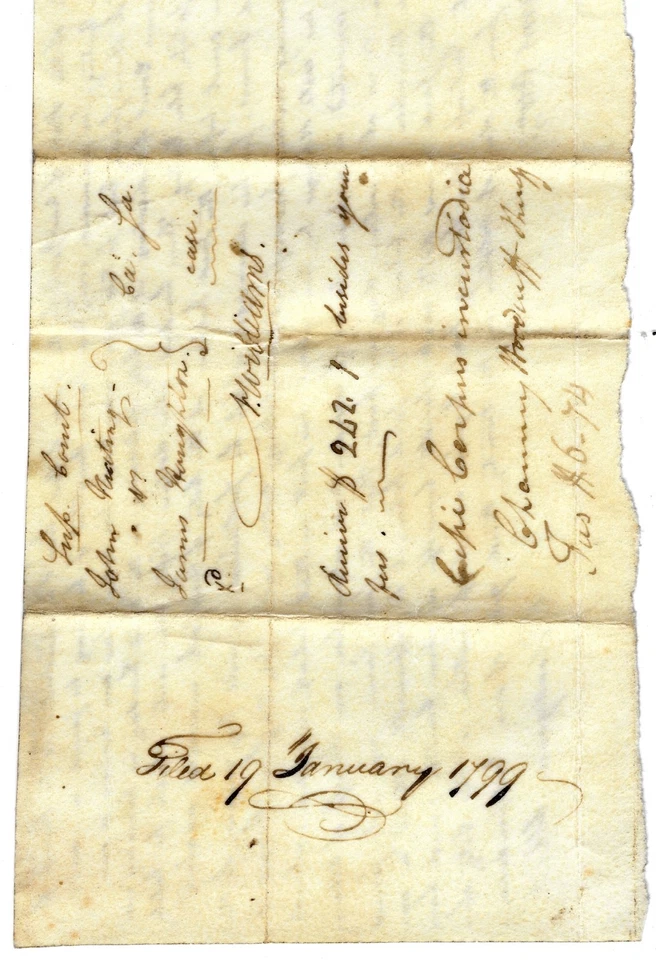 1799 Early American Document Supreme Court Albany New York filed Jan 19, 1799 - Image 2 of 4