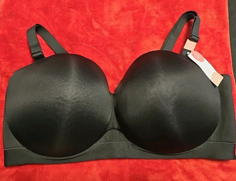 Lane Bryant Cacique 44F Comfort Bliss Multi-Way Strapless Underwire Black Bra