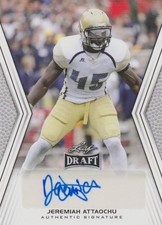 Jeremiah Attaochu 2014 Leaf Draft Signed Auto Autograph Chargers Georgia Tech