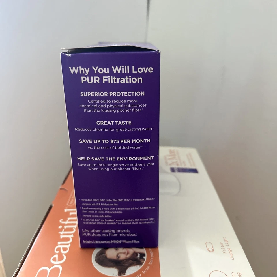Beautiful by PUR 12 Cup Water Filtration Pitcher with Filter White Brand New - Image 4 of 4
