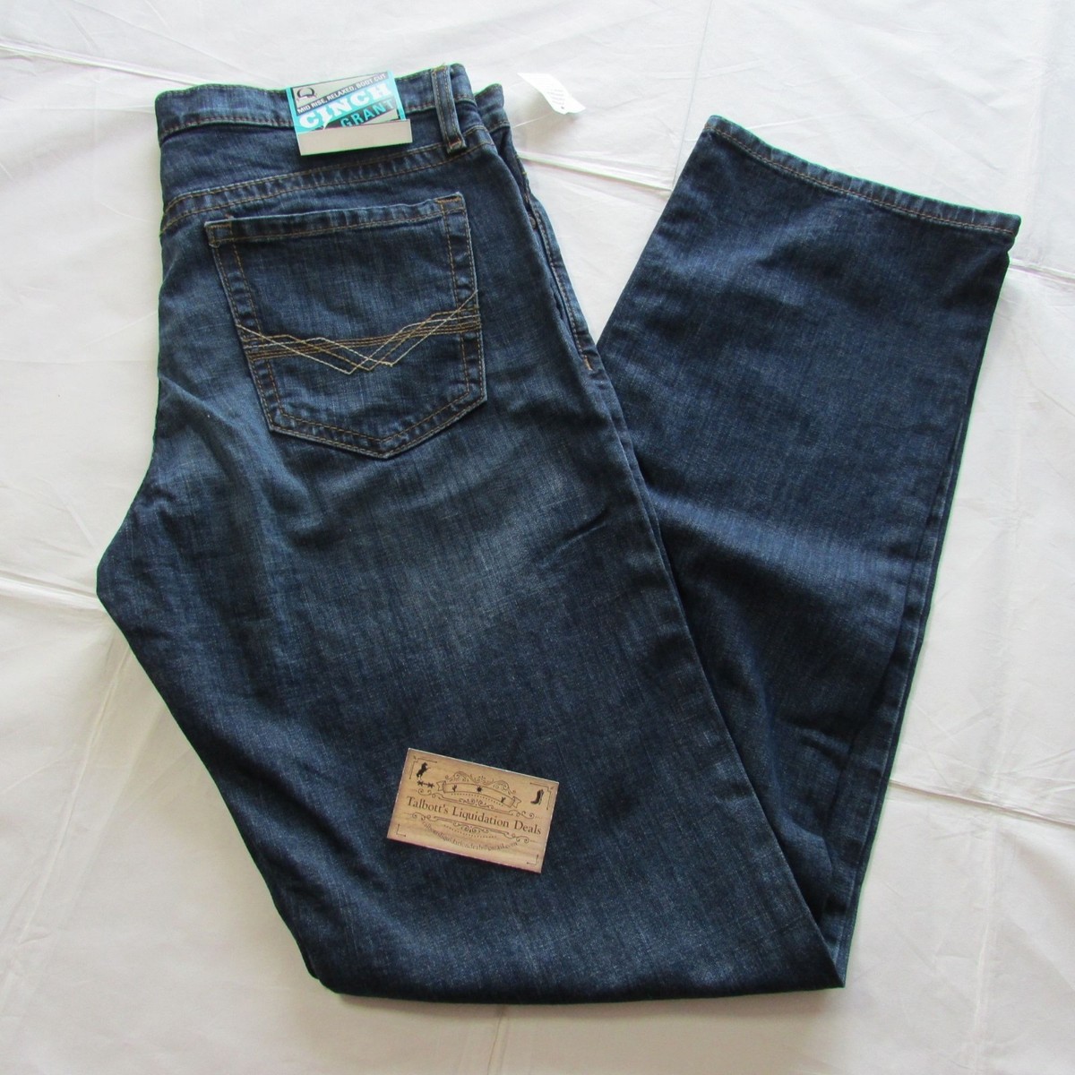 Cinch Men'sv 33x34 Mid Rise Relaxed Fit Boot Cut Grant Jeans