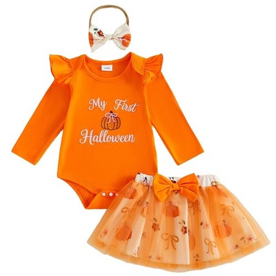 Mubineo My First Halloween Outfit Cute Baby Girl Romper Skirt Tutu Clothes