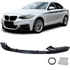 Front Spoiler Lippe Sport Schwarz Glanz f�r BMW 2er F22 F23 mit M Paket 2013-21