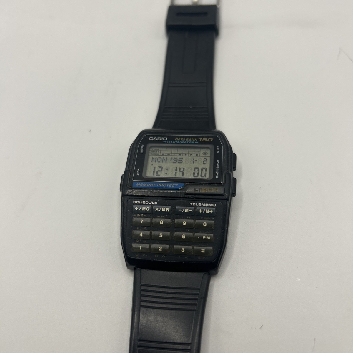 Casio DBC-150 1477 Digital Calculator Data Bank Watch Vintage with 