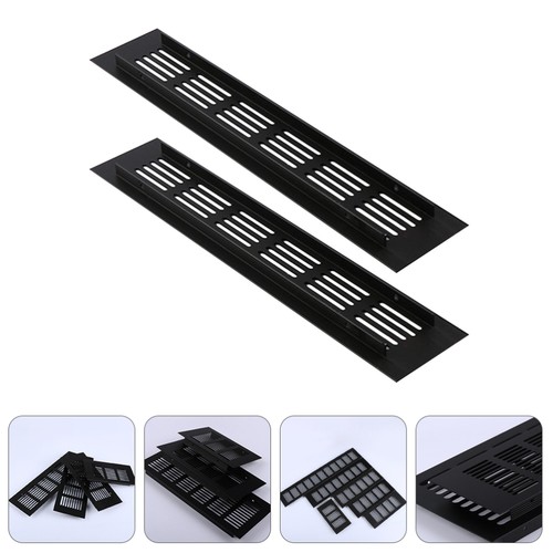 2 Pcs Rectangular Breathable Mesh Air Vent Cover Door Vents Interior Cabinet