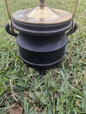 😃 Cast Iron Smudge Pot Brass Lid Wand Caldron Fire Pot Firestarter Vintage