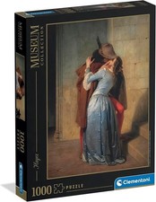 Clementoni - Puzzle 1000 Pezzi , Museum Collection, Tema Bacio di Hayez, 70x50 c