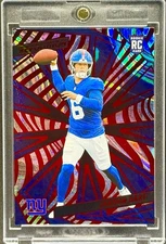 Jaxson Dart  RARE ROOKIE RC RED SCOPE   REFRACTOR INVESTMENT CARD  GIANTS MINT