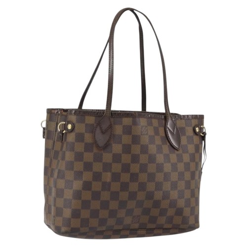 LOUIS VUITTON Damier Ebene Neverfull PM Tote Bag N51109 LV Auth 163531