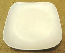 White Square Dinner Plate 8in Ceramic