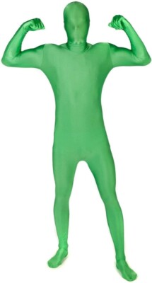 Erwachsene MSUIT Morphsuit grün zweite Haut Kostüm St Patrick`s Day