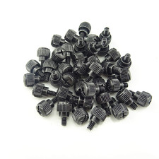 Honbay 50PCS 6 -32X5 M3.5 PC Computer Case Thumbscrews Thumb Screws Black Zinc 