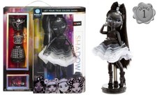 Rainbow High Shadow Series 1 Shanelle Onyx- Grayscale Fashion Doll 2 Outfits New