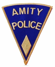 Jaws Amity Police Yellow Diamond Embroidered Patch