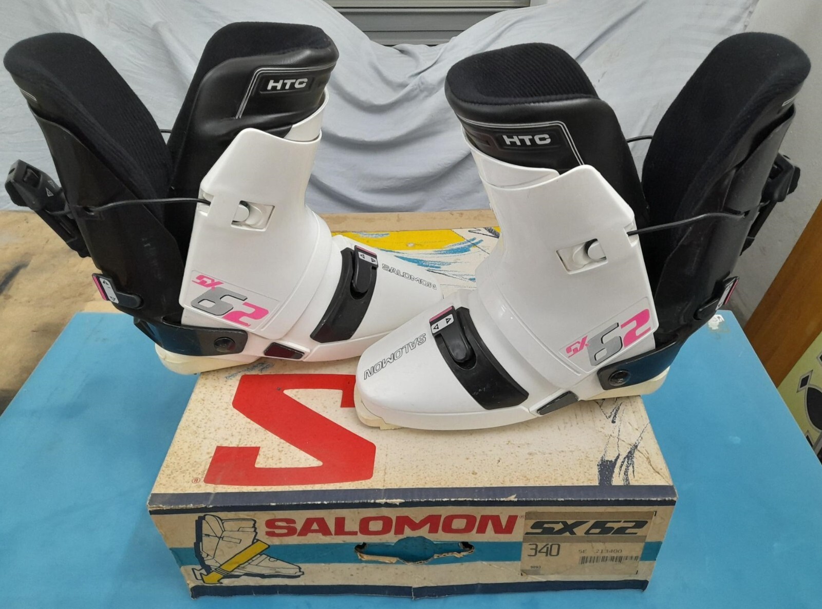 SCARPONI DA SCI ALPINO SALOMON SX62 HTC MONOGANCIO Misura 340