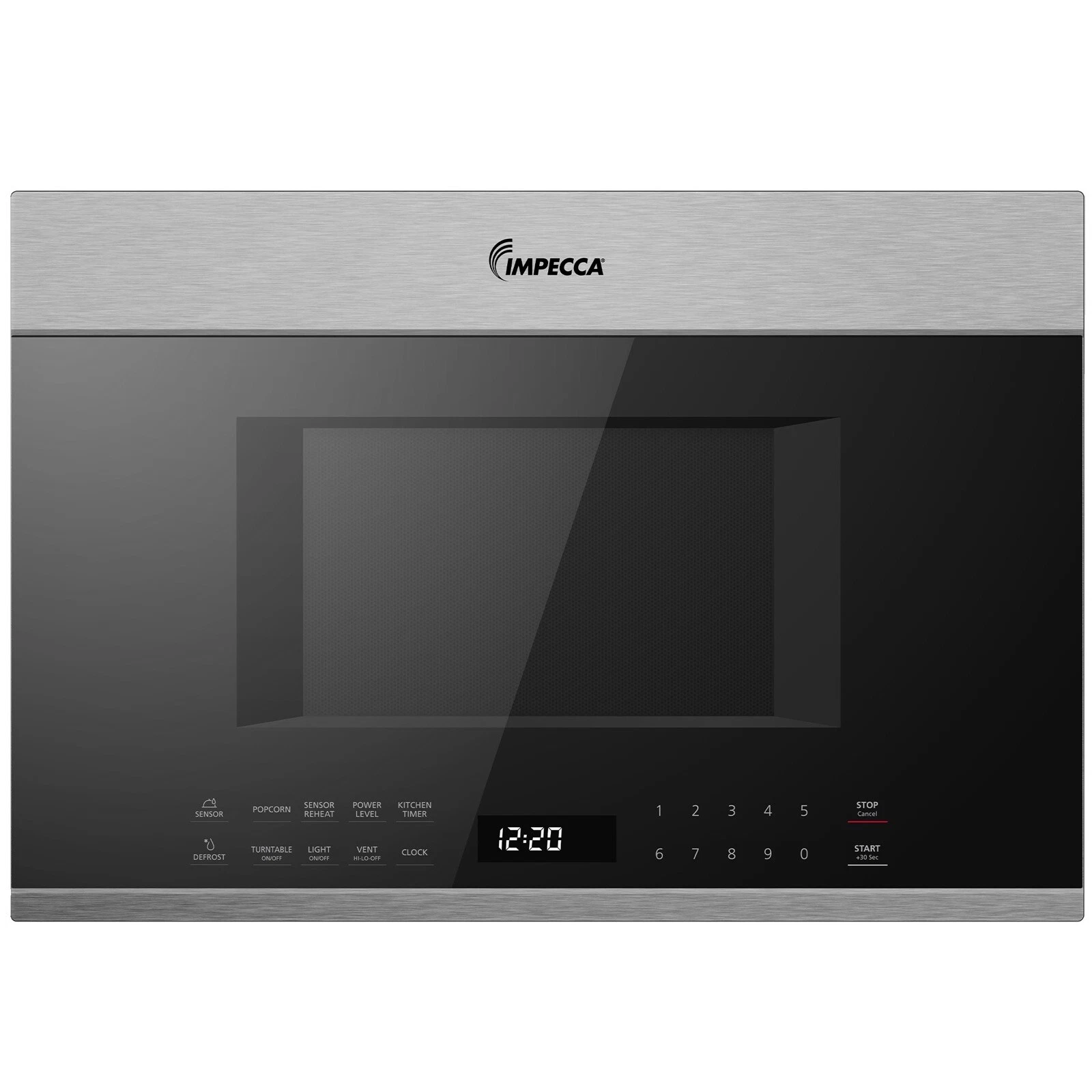 IMPECCA 1.4cubic Foot, 24" Over-the-Range Microwave Oven, Exhaust Fan,+ Light