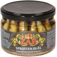 Zar Geräucherte Sprotten in Pflanzenöl  250g Fischkonserven