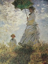 vintage Claude Monet Woman with a Parasol Print National Gallery of Art DC 53088