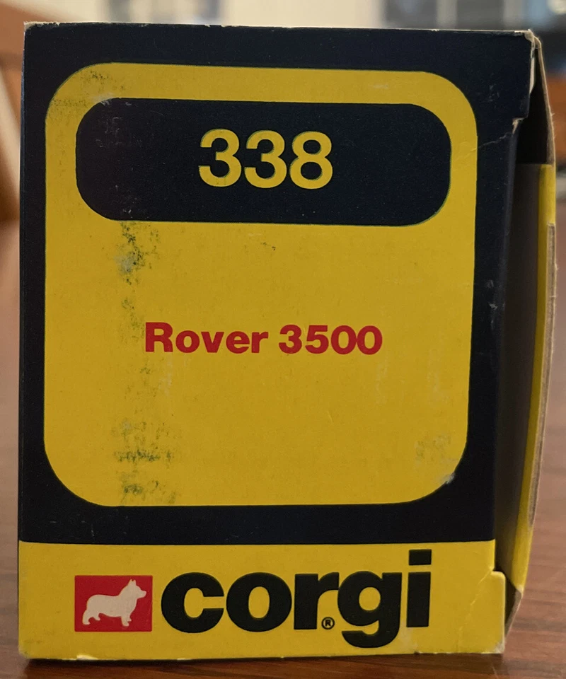 DE COLECCIÓN-CORGI~#338~ROVER 3500 ~AZUL METÁLICO~RUEDAS DE CUATRO RADIOS~COMO NUEVO EN CAJA Foto 3 de 4