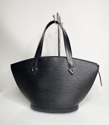 LOUIS VUITTON / サンジャック_エピ/レザー/BLK Vintage Louis Vuitton Saint Jacques Pm Black Epi Leather Tote Bag