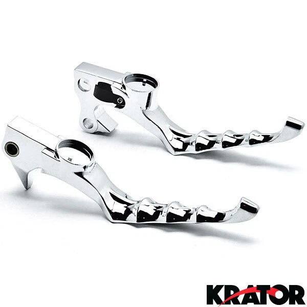 Skull Motorcycle Chrome Hand Levers Brake Clutch Controls Compatible with - Image 4 of 4