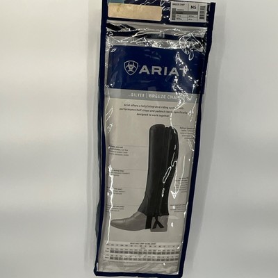 Ariat Silver Breeze Chap MS Black Synthetic & Leather Half Chaps For Riding