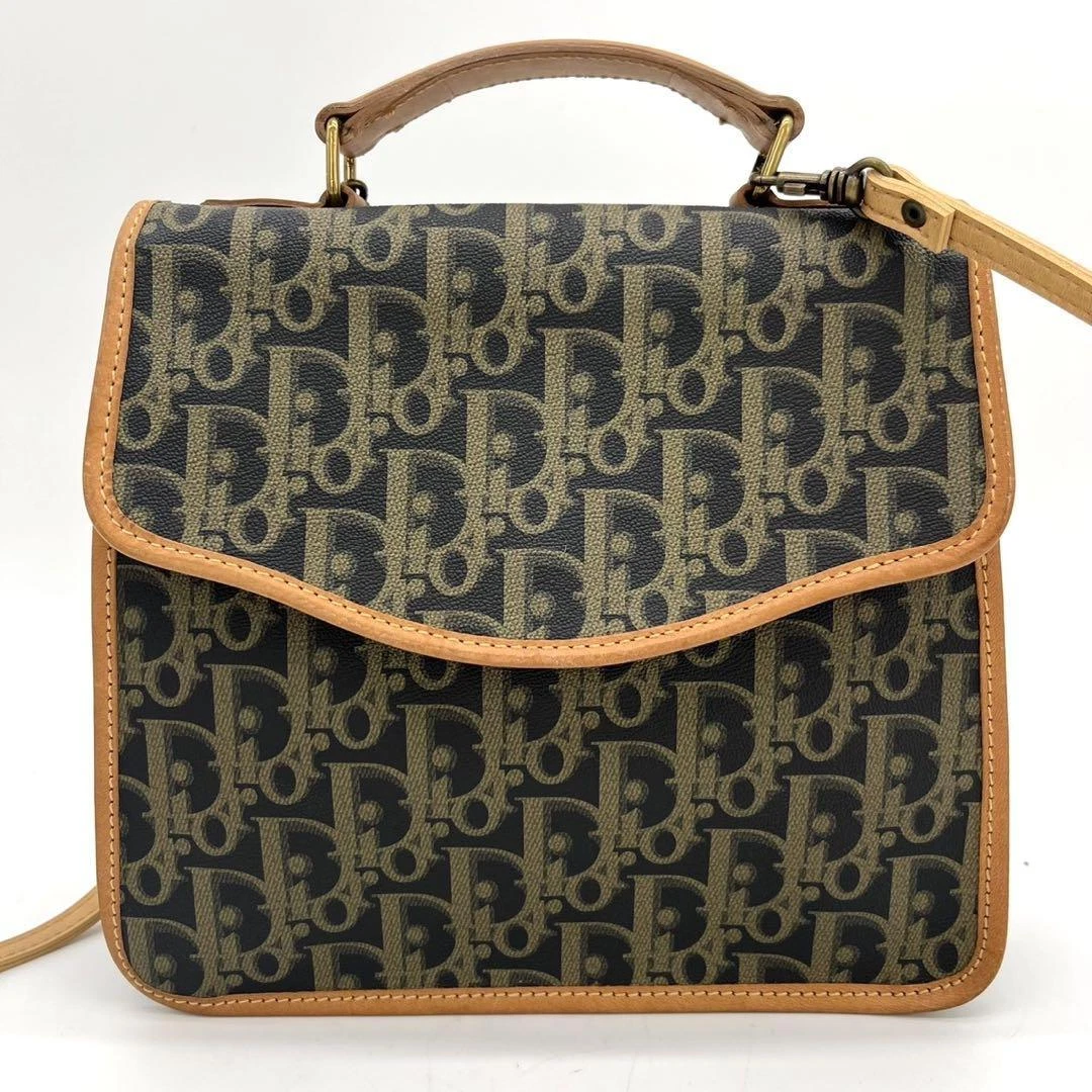 Sac à main Dior Trotter 2 voies rabat PVC authentique